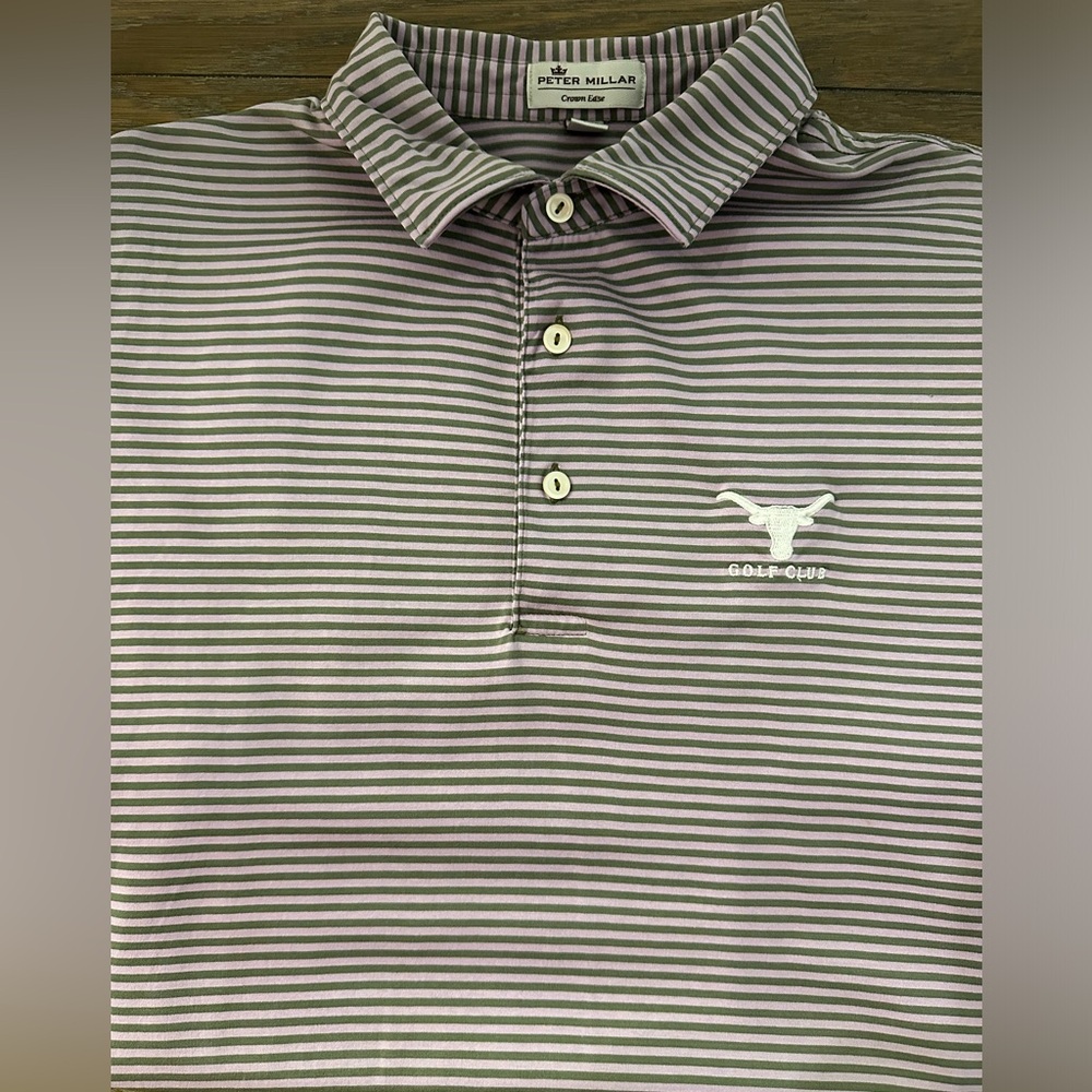 Peter Millar Crown Ease 100% Cotton Short Sleeve Polo‎ Size L Gently Worn